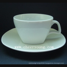 Square Porcelain Cup and Saucer (CY-P529)